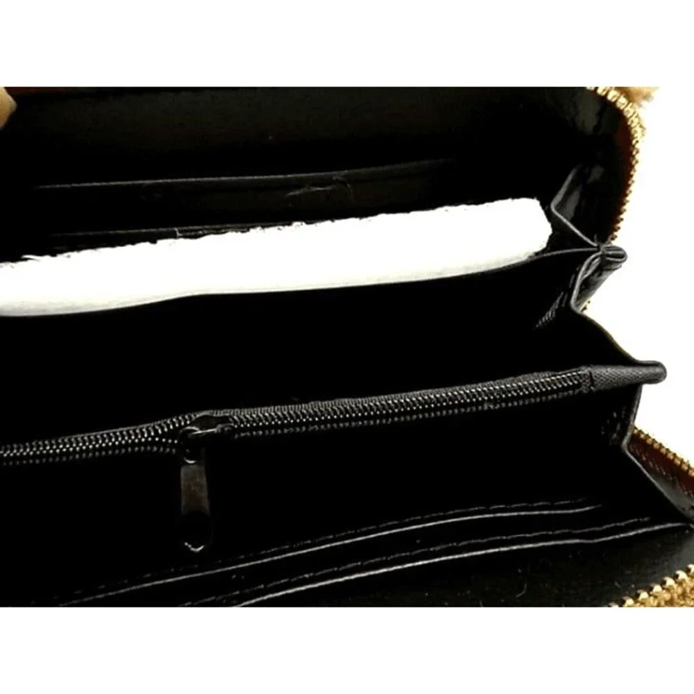 Women's Handbag/Purse/Wallet - Leopard Print Faux Fur Wallet - Brown/Multi
